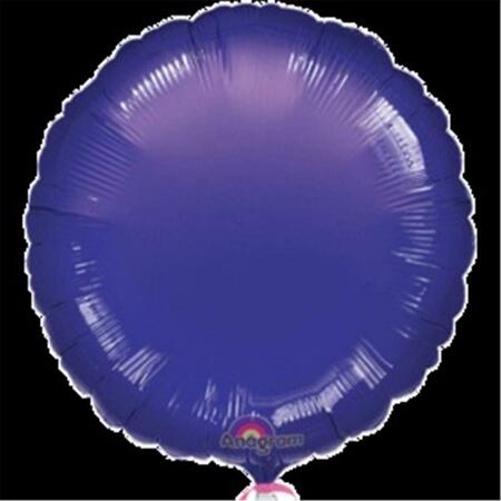 LOFTUS INTERNATIONAL 18 in. Metallic Purple Round HX Anagram Balloon A2-0597